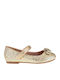 Kids Ballerinas TT with Hoop & Loop Closure Gold
