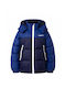 Kinderjacke Kurz mit Kapuze Marineblau