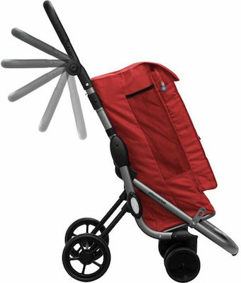 24910D3 209GOUP Fabric Shopping Trolley Red