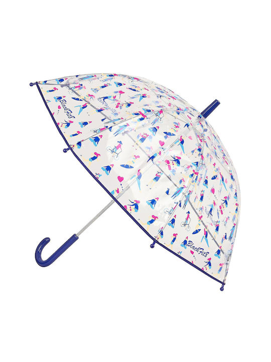 Blackfit8 Umbrelă pentru copii Mâner curbat Go Girls transparentă cu diametrul de 70cm.