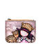Santoro Wild Purrrrrfect Love Kids' Wallet Coin with Zipper for Girl Pink 1163GJ01