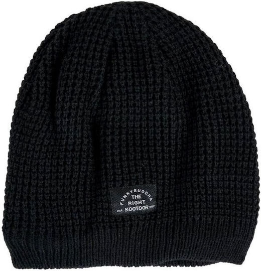 Beanie Unisex Beanie with Rib Knit in Black color