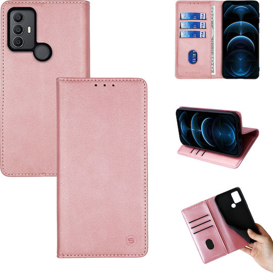Sonique Vintage Wallet Piele artificială Rose Gold (TCL 306 / 305 / 30 SE / 30E - TCL 306 / 305 / 30 SE / 30E)