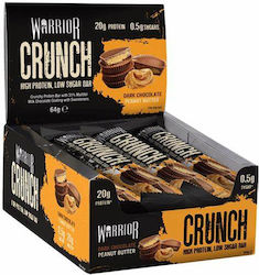 Warrior Crunch Μπάρες Πρωτεΐνης με Γεύση Chocolate Peanut Butter 12x64gr