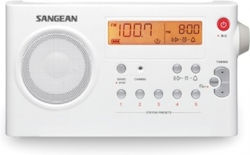 Sangean PR-D7 Tabletop Rechargeable White Radio