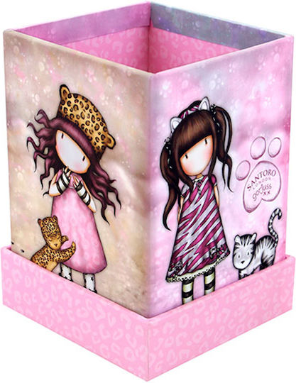 De hârtie Suport pentru creioane Gorjuss Wild în Culoare Roz 1buc 11.2x8.2x8.2cm