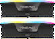 Corsair Vengeance RGB 64GB DDR5 RAM με 2 Modules (2x32GB) και Ταχύτητα 5200 για Desktop