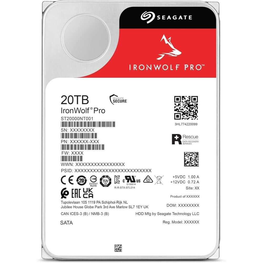 Seagate Ironwolf Pro 20TB HDD Σκληρός Δίσκος 3.5