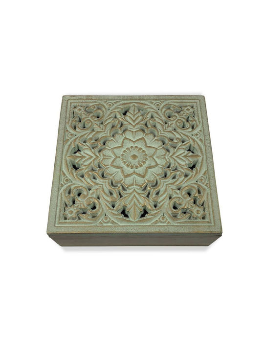 Versa Mandala Jewellery Box Wooden 20x20x7cm