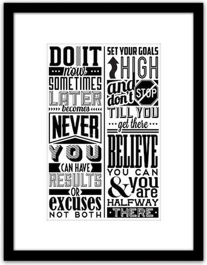 ArteLibre Quote Tablou Plastic 35x45cm