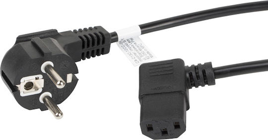 Lanberg IEC C13 - Schuko Cable 2m Μαύρο CA-C13C-12CC-0018-BK
