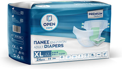 Open Care Incontinence Diapers XLarge 24pcs