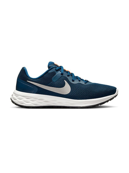 Nike Revolution 6 Αθλητικά Παπούτσια Running Valerian Blue / Orange Trance / Summit White / Light Bone
