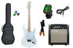 Electric Guitar Package FLIGHT EST11 WH