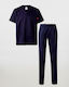 Velilla Unisex Σετ Ιατρικό Παντελόνι και Μπλούζα Navy Μπλε από Βαμβάκι και Πολυεστέρα