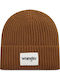 Beanie Männer Beanie mit Rippstrick in Braun Farbe