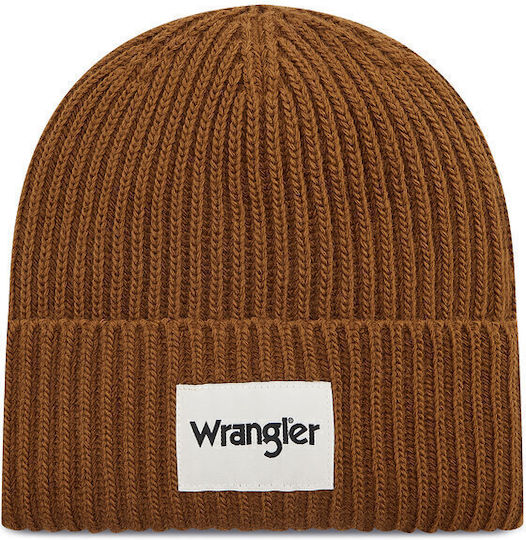 Beanie Männer Beanie mit Rippstrick in Braun Farbe