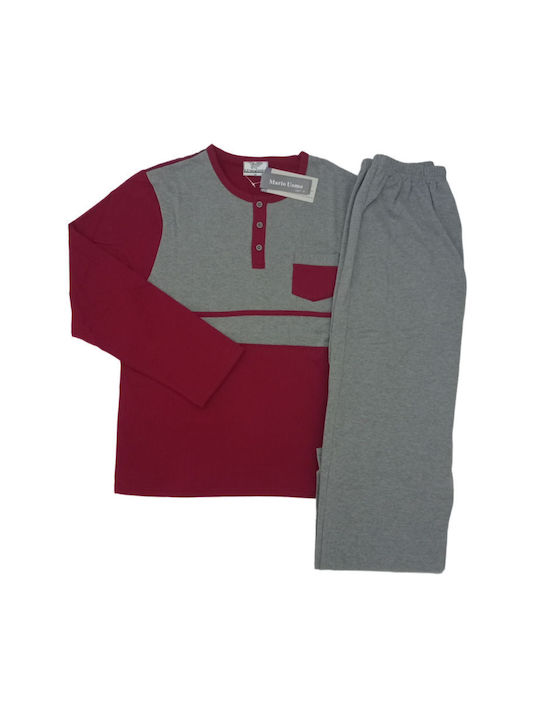 Uomo Men's Winter Pajamas Set Gray