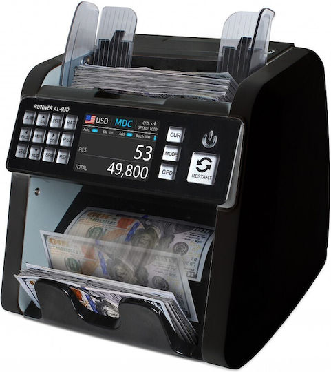 Runner Money Counter with Mixed Counting Capability and Speed 1000 Banknotes per Minute AL-930