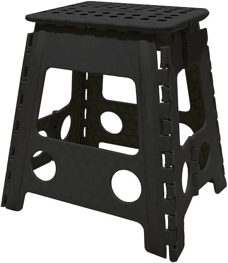 Taburet Din Plastic Pentru Exterior Negru 29x22x39cm
