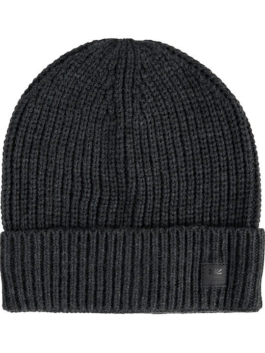 Beanie Unisex Σκούφος με Rib Πλέξη σε Γκρι χρώμα