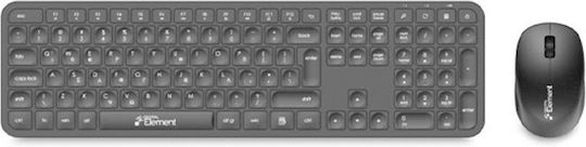 Element KB-700WMS Ασύρματο Σετ Πληκτρολόγιο & Ποντίκι Ελληνικό