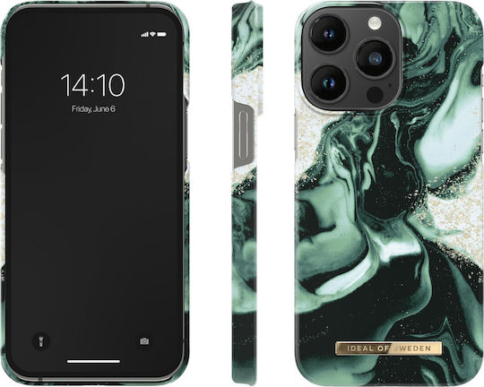 iDeal Of Sweden Fashion Back Cover Σιλικόνης Golden Olive Marble (iPhone 14 Pro Max)