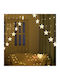 Becuri de Crăciun LED 3Pentruunsitedecomerțelectronicîncategoria"LuminideCrăciun",specificațiileunitățiisunturmătoarele: x 140cm Alb cald de tip Baldachin Αστέρια