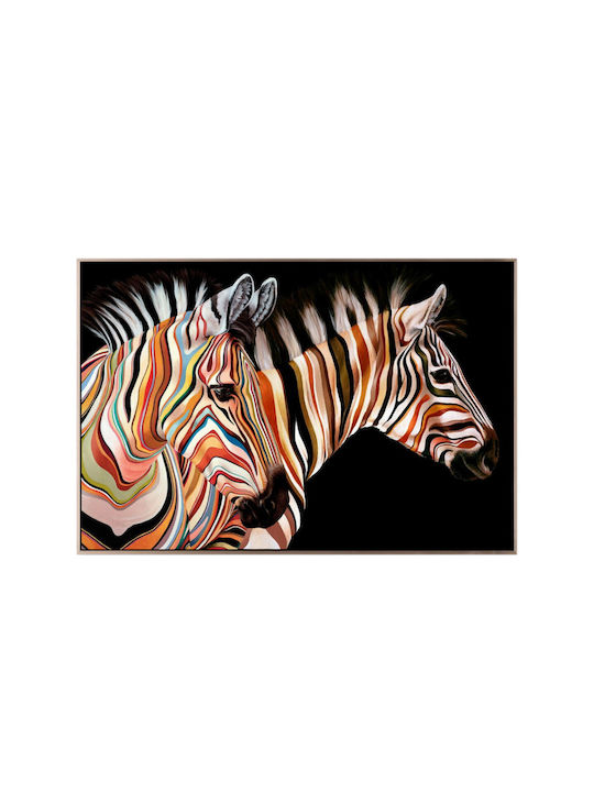 InTheBox Color Zebra Painting on Canvas 93x63cm