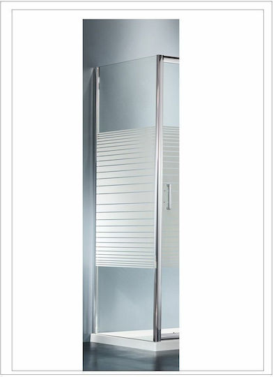 Starlet Slider Feste Seite für Dusche 87-89x180cm Streifen Chrom