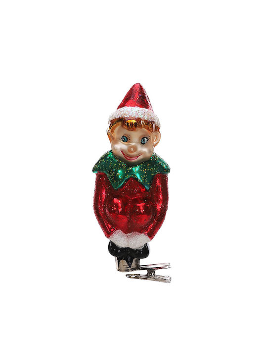 Kobold Hängendes Ornament Goblin Glas Rot 11.2cm
