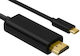 Powertech Cable HDMI male - USB-C male 2m Μαύρο