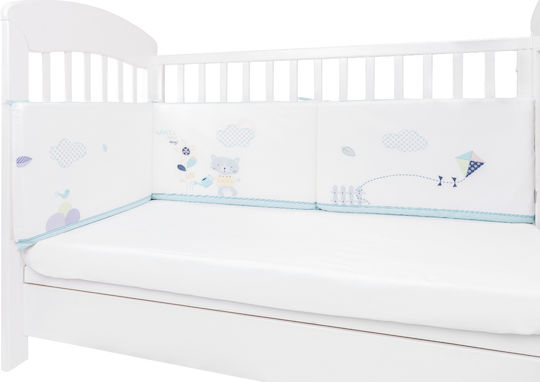 Kikka Boo Cat Lovely Day Crib Bumpers Classic Inside Light Blue 35x180cm