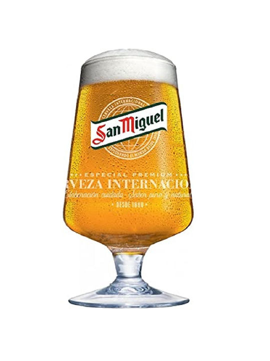 San Miguel Brewery Glass Beer, μπίρας made of Glass Goblet 330ml 1pcs