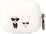 Karl Lagerfeld Karl Choupette Silicone Case with Keychain White for Apple AirPods Pro