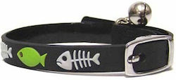 Pet Interest Fishbone Cat Collar Black