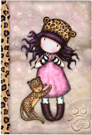 Santoro Wild Rurrrrrfect Love Σημειωματάριο 192 Φύλλων Ριγέ με Σκληρό Εξώφυλλο Πολύχρωμο