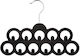 Wardrobe Hanger for Belts Metallic Black 116525 1pcs