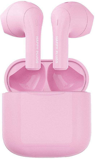 Happy Plugs Joy In ear Bluetooth хендсфри Слушалки с Устойчивост на Пот и Кутийка за Зареждане Розов