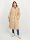 Axel Women's Long Parka Jacket for Winter Beige