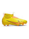 Nike Παιδικά Ποδοσφαιρικά Παπούτσια Mercurial Superfly 9 Academy με Τάπες και Καλτσάκι Χωρίς Κορδόνια Κίτρινα