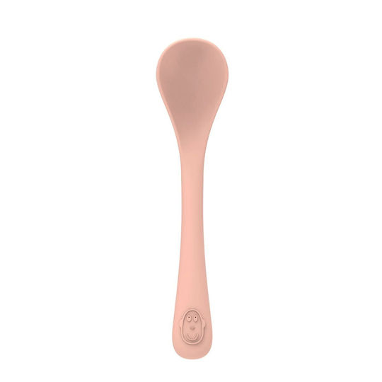 Matchstick Monkey Baby Set with Spoons made of Silicone Dusty Pink 2pcs