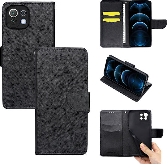Sonique Trend Wallet Synthetic Leather Black (Xiaomi Mi 11 Lite / 11 Lite 5G / 11 Lite 5G NE)