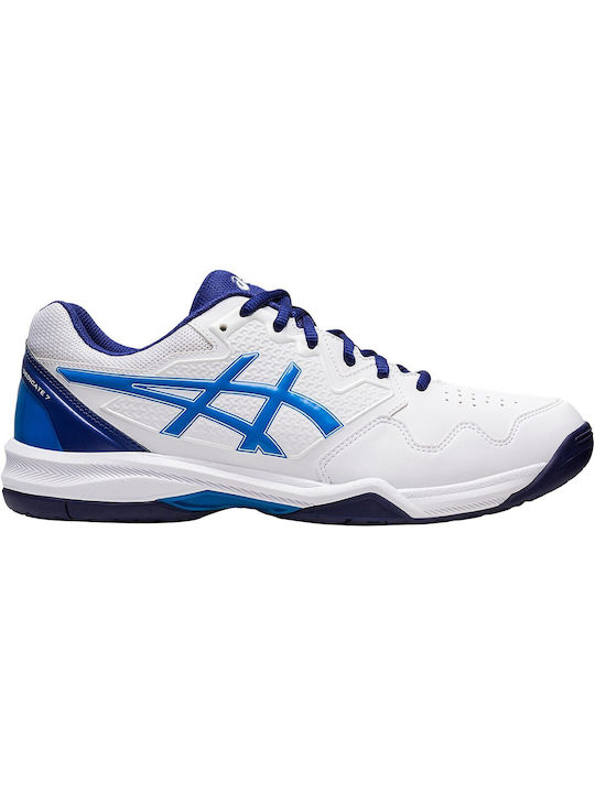 ASICS Gel Dedicate 7 Ανδρικά Παπούτσια Τένις για Όλα τα Γήπεδα White / Electric Blue