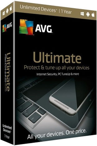 AVG Ultimate With Secure VPN English in Electronic license for 5 Users and 1 Year of use