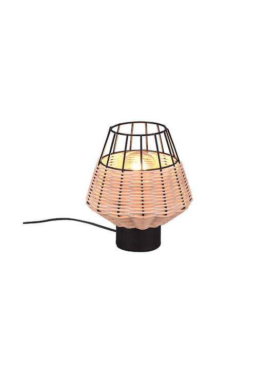Trio Lighting Borka Tischlampe Dekorative Lampe mit Fassung für Lampe E27 Schwarz