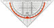 Aristo Triunghi Geometric Plastic Transparent 16cm