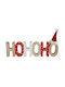 Atmosphera Christmas Wooden Figure inscription Gray Length 31cm HOHOHO