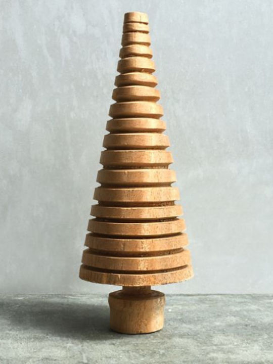Weihnachtsdekoration Baum Kegel 11cm Beige