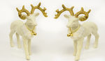 Christmas Fabric Figure Reindeer Beige Height 19cm